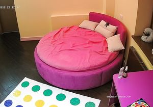 I spy on roommate who relaxes with two girlfriends