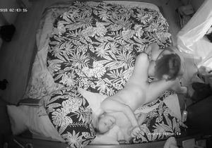 Roommate and her cute GF make love late in the night