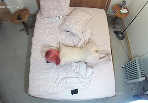 Redhead and her man relax naked after awesome sex