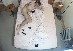 Redhead and her man relax naked after awesome sex