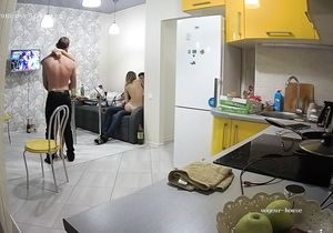 My roommates organize lecherous party in the kitchen