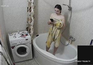 I set the hidden camera in the bathroom to spy on my wife