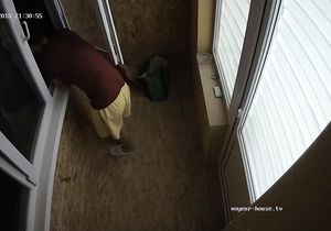 Blonde teen is caught with the cock in her mouth