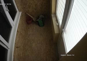 Blonde teen is caught with the cock in her mouth