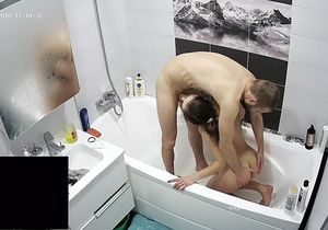My roommate loves to fuck girlfriend right in bathroom