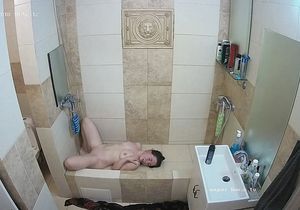 Hottie with perky boobs poses for me in the shower
