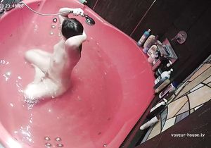 Naked GF texts me while I spy on her via hidden cam