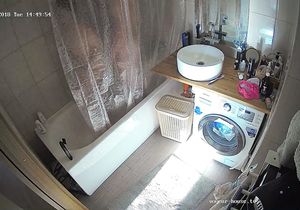 I have a crush on a girl so I film her in the bathroom