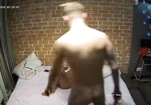 Roommate wakes up and shoves dildo into GF's pussy