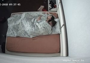 Slender guy wakes up and fucks submissive girlfriend