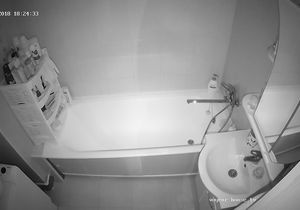 I peep on the girl taking shower and masturbating