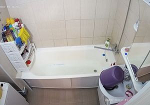 I peep on the girl taking shower and masturbating