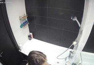 Girl takes a bath and I can't resist watching her