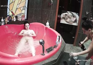 Hidden camera films lesbian girls in my bathroom