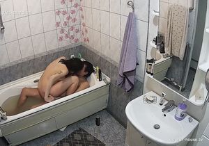I spy on the unsuspecting couple in the bathroom