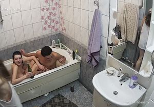 I spy on the unsuspecting couple in the bathroom