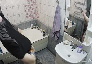 Three friends in my bathroom make me want to ejaculate