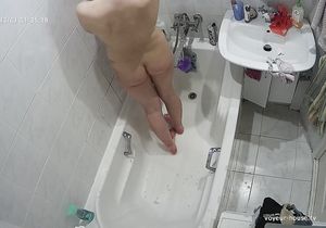 Me and friends jerk off to my tenant' assets in the bathroom
