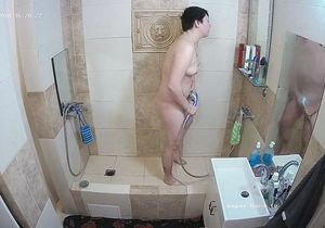 Lecherous bitch shaves armpits and washes body on my camera