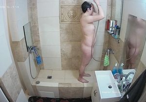 Lecherous bitch shaves armpits and washes body on my camera