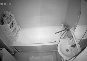 Love with dyed hair takes shower on my hidden camera