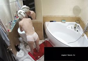 All I see via hidden camera is wife taking shower
