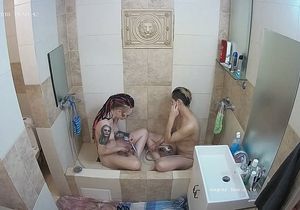 Stepdaughter took friend to bathroom for joint shower