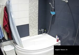 I gave cable to babe and set a camera in bathroom as bonus