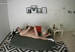 Girl gives me the view of her big ass riding on roommate