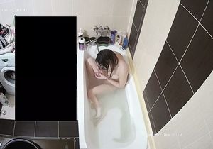 Girl kicks man out of bathroom but she can't stop me watching
