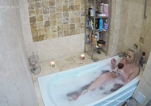 Guy I don't know hangs out with my girlfriend in bathroom