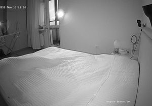 Curvy hottie relaxes in with roommate in bed