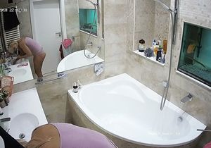 Desire fills my mind as I see neighbor naked in bathroom