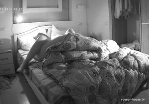 Girl is scored under blanket but still I peep on her