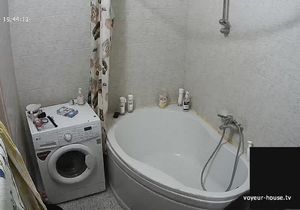 Slim hussies turn me on taking shower one after another