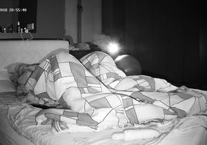 Hot teen licks butt while is jerking off in the dark