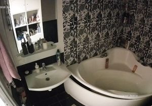 Two lovely brunette chicks naked on hidden cams