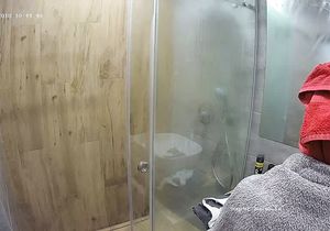 I have a cam in the shower room to peep on brunette