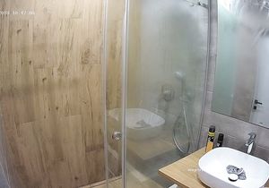 I have a cam in the shower room to peep on brunette