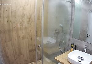 I have a cam in the shower room to peep on brunette