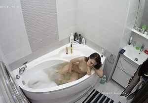 Girl sucks dildo in bathroom knowing I watch her