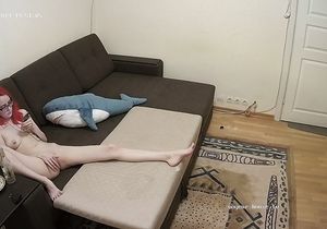 Incidentally I peeped on tenant who masturbated so lazily