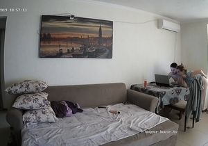 Being horny like my tenant I spy on her masturbating