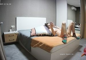 Girl loves spending time on her own in the nude in bed