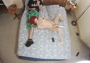 Girl presses Hitachi-vibrator to her cherry in BF's presence