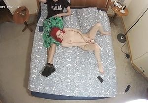 Girl presses Hitachi-vibrator to her cherry in BF's presence