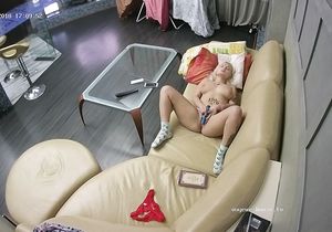 Masturbating blonde in socks arouses my sexual desire