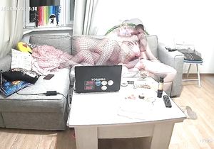 My colleague fucks girl in fishnet bodystocking