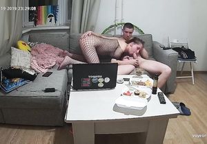 My colleague fucks girl in fishnet bodystocking