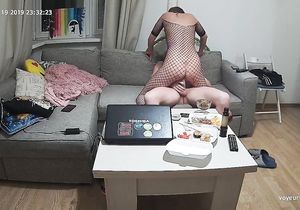 My colleague fucks girl in fishnet bodystocking